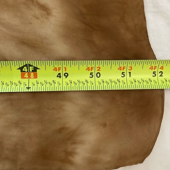 Artisan Black Walnut Eco-Dyed Silk Scarf by Winkie Allen Wearable Art 52x8 in - Picture 5 of 8